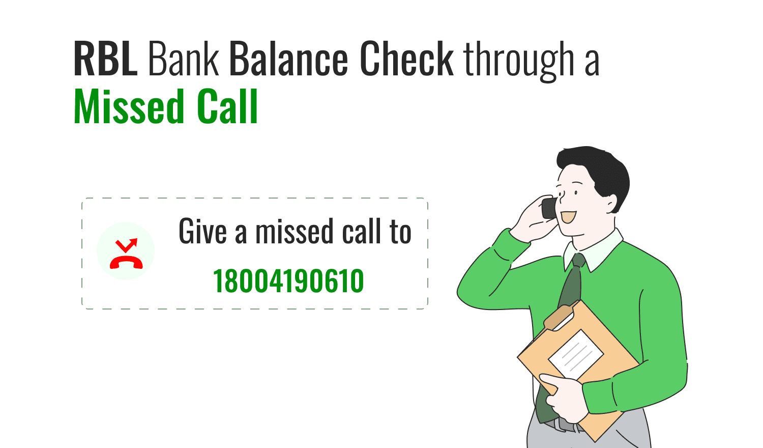 Check RBL Bank Balance through a Missed Call Number